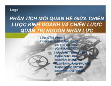 Đề tài Phân tích mối quan hệ giữa chiến lược kinh doanh và chiến lược quản trị nguồn nhân lực