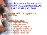 Đề tài Phân tích nguyên nhân và giải pháp của khủng hoảng tài chính năm 2008