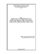 Đề tài Pháp gia và ảnh hưởng của pháp gia trong việc xây dựng nhà nước pháp quyền Việt Nam