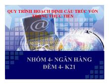 Đề tài Quy trình hoạch định cấu trúc vốn trong thực tiễn