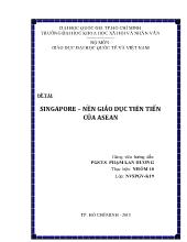 Đề tài Singapore – nền giáo dục tiên tiến của asean