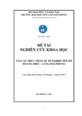 Đề tài Tái cấu trúc nhân sự xí nghiệp xếp dỡ Hoàng Diệu - Cảng Hải Phòng