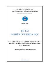 Đề tài Tái cấu trúc tài chính tại cảng hải phòng để phù hợp với môi trường kinh doanh