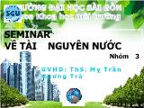 Đề tài Tài nguyên nước