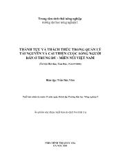 Đề tài Thành tựu và thách thức trong quản lý tài nguyên và cải thiện cuộc sống người dân ở trung du - Miền núi Việt Nam