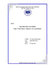 Đề tài Thị trường cổ phiếu Việt Nam thực trạng và giải pháp