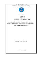 Đề tài Tìm hiểu giá trị khu di tích lịch sử, danh lam thắng cảnh núi nưa - Huyện triệu sơn - thanh hóa phục vụ phát triển du lịch