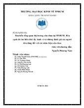 Đề tài Tìm hiểu tổng quan thị trường sữa chua tại TP.HCM. Bên cạnh đó tìm hiểu thái độ, hành vi và những đánh giá của người tiêu dùng đối với các nhãn hiệu sữa chua