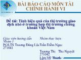 Đề tài Tính hiệu quả của thị trường giao dịch nhỏ ở trường hợp thị trường chứng khoán Việt Nam