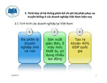 Đề tài Trình bày về hệ thống phân bổ chi phí bộ phận phục vụ truyền thống ở các doanh nghiệp Việt Nam hiện nay