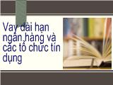 Đề tài Vay dài hạn ngân hàng và các tổ chức tín dụng