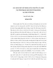 Đề tài Xác định một số thông số di truyền của một vài tính trạng sản xuất ở hai dòng gà thả vườn BT2