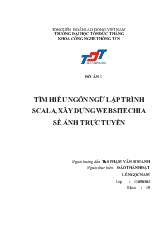 Đồ án Tìm hiểu ngôn ngữ lập trình scala, xây dựng website chia sẻ ảnh trực tuyến