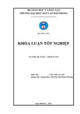 Khóa luận Hoàn thiện công tác lập và phân tích bảng cân đối kế toán tại công ty TNHH Vân Long