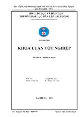 Khóa luận Một số giải pháp nhằm đẩy mạnh phát triển du lịch ở huyện thuỷ nguyên giai đoạn 2011 - 2015