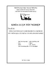 Khóa luận Nâng cao năng lực cạnh tranh của tập đoàn fpt thông qua xây dựng văn hóa doanh nghiệp