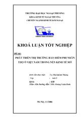 Khóa luận Phát triển thị trường bảo hiểm phi nhân thọ ở Việt Nam trong nền kinh tế mở