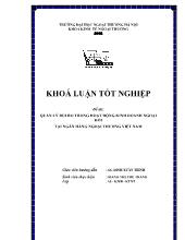 Khóa luận quản lý rủi ro trong hoạt động kinh doanh ngoại hối tại ngân hàng ngoại thương vi Ệt Nam