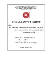 Khóa luận Rủi ro trong kinh doanh ngoại hối tại các ngân hàng ngoại thương Việt Nam và các biện pháp phòng ngừa