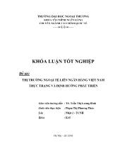 Khóa luận Thị trường ngoại tệ liên ngân hàng Việt Nam thực trạng và định hướng phát triển