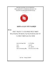 Khóa luận Thực trạng và giải pháp phát triển hoạt động tín dụng tại ngân hàng đầu tư và phát triển Quảng Ninh