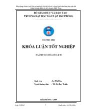 Khóa luận Xây dựng chùa linh sơn và một số di tích lịch sử - Công trình văn hoá phụ cận trở thành trọng điểm du lịch huyện Kiến Thụy