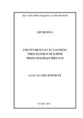 Luận án Chuyển dịch cơ cấu lao động theo ngành ở thái bình trong giai đoạn hiện nay