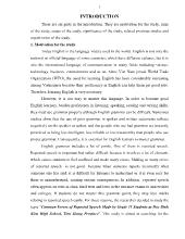 Luận án Common Errors of Reported Speech Made by Grade 11 Students at Doc Binh Kieu High School, Tien Giang Province