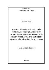 Luận án Nghiên cứu hiệu quả thắt giãn tĩnh mạch thực quản kết hợp propranolol trong dự phòng xuất huyết tái phát và tác động lên bệnh dạ dày tăng áp cửa do xơ gan