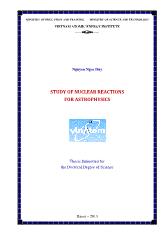 Luận án Study of nuclear reactions for astrophysics