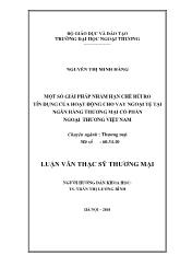 Luận văn Một số giải pháp nhằm hạn chế rủi ro tín dụng của hoạt động cho vay ngoại tệ tại ngân hàng thương mại cổ phần ngoại thương Việt Nam