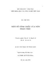 Luận văn Một số tính chất của nón phân thớ