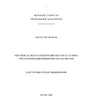 Luận văn Phân tích các nhân tố ảnh hƣởng đến giá vàng và tác động tới các doanh nghiệp kinh doanh vàng tại Việt Nam