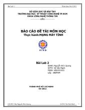 Thực hành:MẠNG MÁY TÍNH bài Lab 2