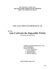 Tiểu luận Asia Confronts the Impossible Trinity