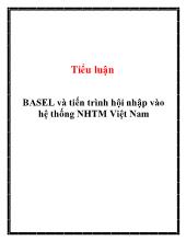 Tiểu luận BASEL và tiến trình hội nhập vào hệ thống ngân hàng thương mại Việt Nam