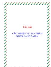 Tiểu luận Các nghiệp vụ, sản phẩm ngân hàng đại lý