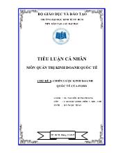 Tiểu luận Chiến lược kinh doanh quốc tế của ford