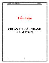 Tiểu luận Chuẩn bị hoàn thành kiểm toán