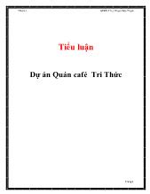 Tiểu luận Dự án Quán café Tri Thức