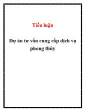 Tiểu luận Dự án tư vấn cung cấp dịch vụ phong thủy