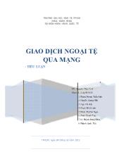 Tiểu luận Giao dịch ngoại tệ qua mạng