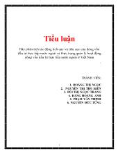 Tiểu luận Hãy phân tích tác động tích cực và tiêu cực của dòng vốn đầu tư trực tiếp nước ngoài và thực trạng quản lý hoạt động dòng vốn đầu tư trực tiếp nước ngoài ở Việt Nam