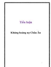 Tiểu luận Khủng hoảng nợ Châu Âu