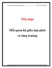 Tiểu luận Mối quan hệ giữa lạm phát và tăng trưởng