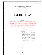 Tiểu luận Phân tích bản chất và những biểu hiện chủ yếu của chủ nghĩa tư bản độc quyền nhà nước. nhận xét và rút ra ý nghĩa