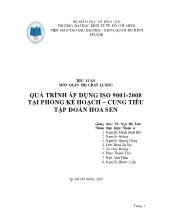 Tiểu luận Quá trình áp dụng iso 9001-2008 tại phòng kế hoạch – cung tiêu tập đoàn Hoa Sen