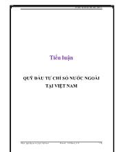 Tiểu luận Quỹ đầu tư chỉ số nước ngoài tại Việt Nam