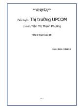 Tiểu luận Thị trường UPCOM