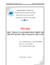 Tiểu luận Thực trạng và giải pháp phát triển thị trường quyền chọn ngoại tệ Việt Nam